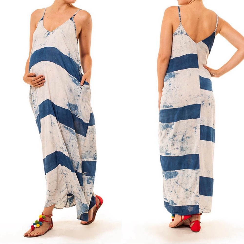 Lovestitch tie dye caftan maternity postpartum dress cover up